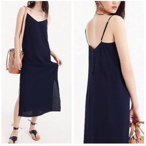 Navy J.Crew slip dress